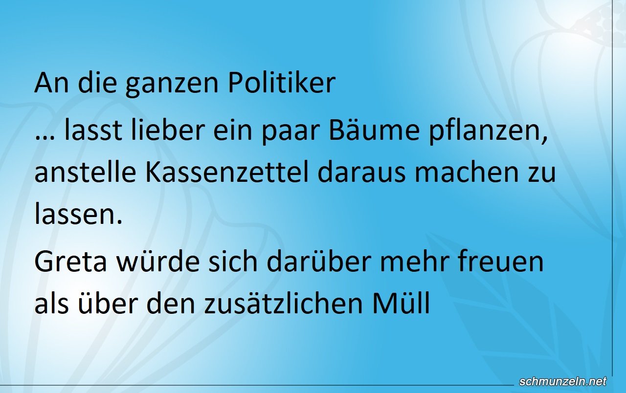 Bäume pflanzen statt Kassenbons Kassen bon