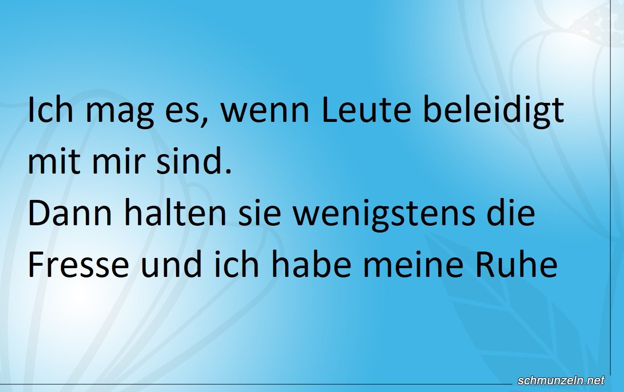 beleidigt