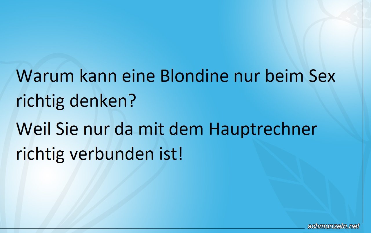 blondine denken