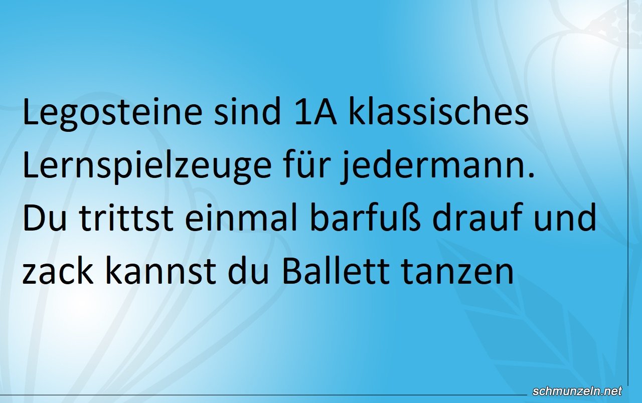 Legosteine helfen beim Ballett lernen lego