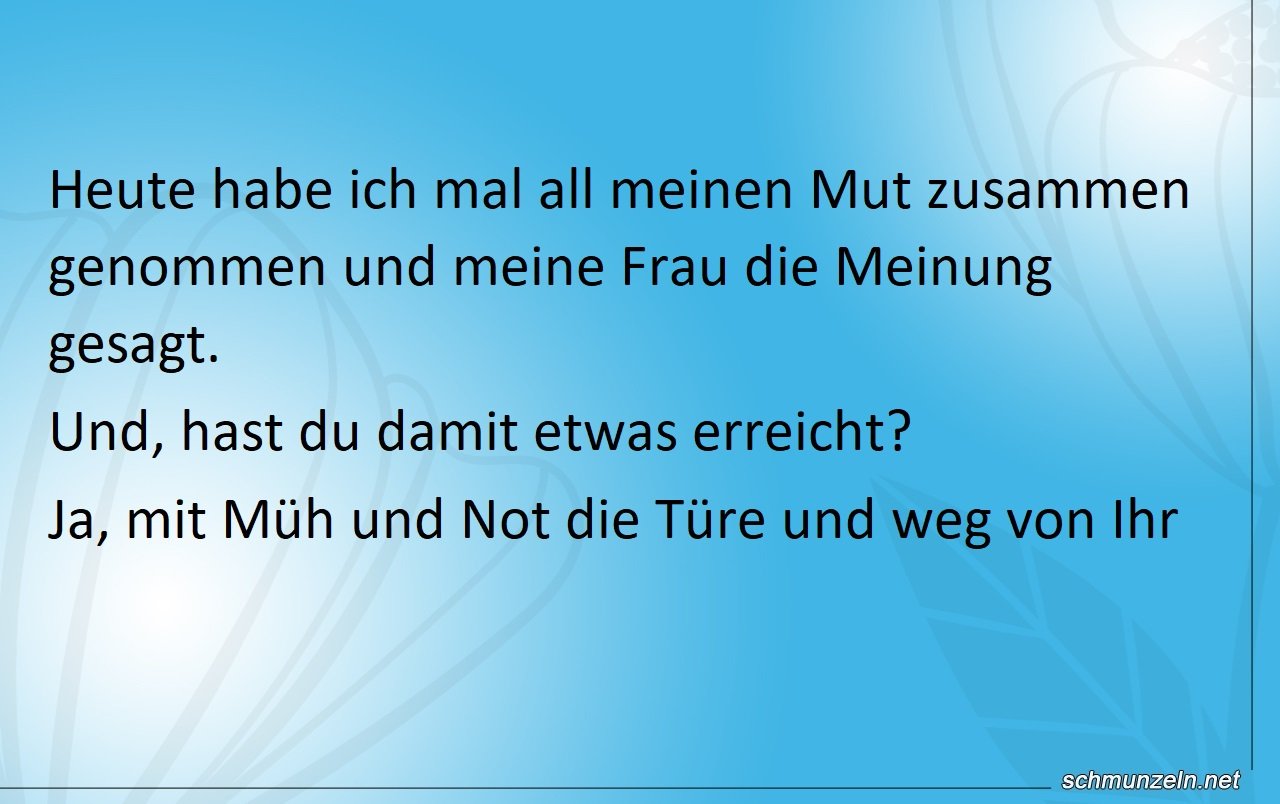 meinung sagen