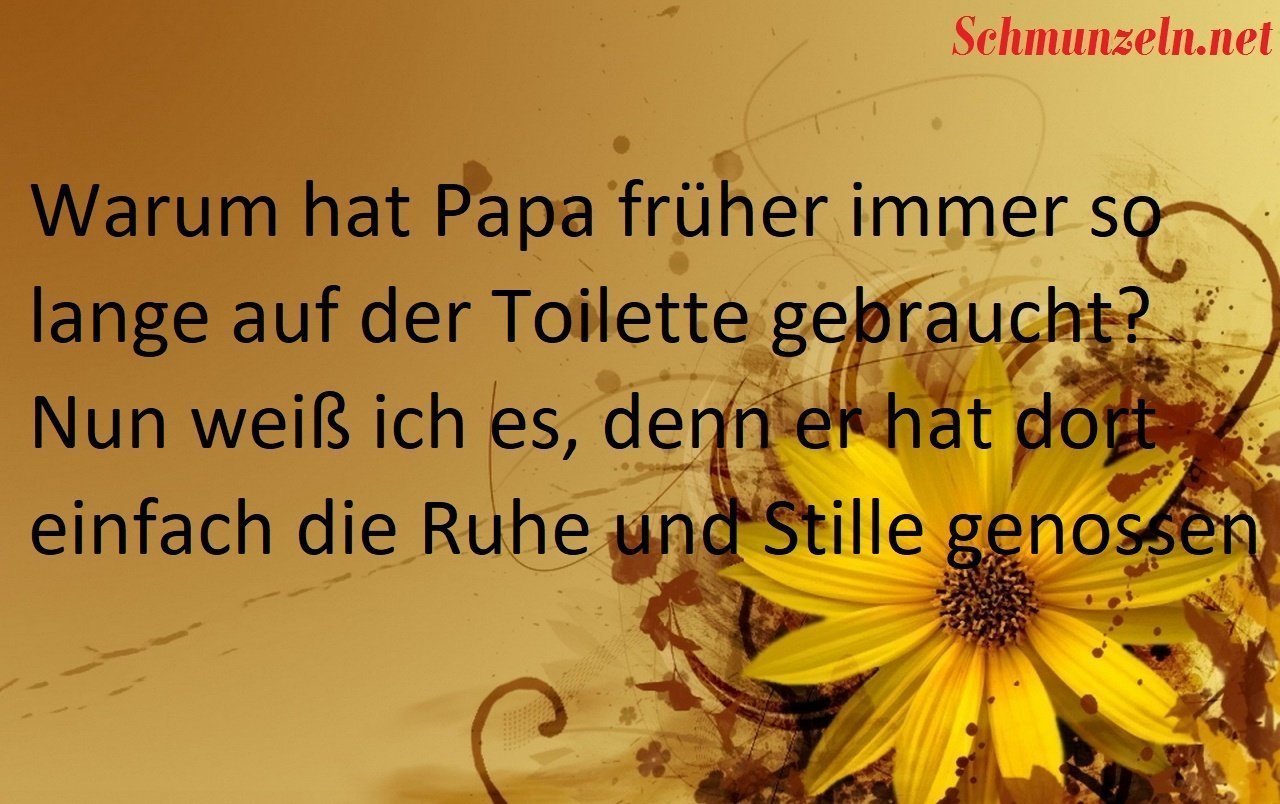 Warum hat Papa immer so lange auf der Toilette gebraucht papatoilette