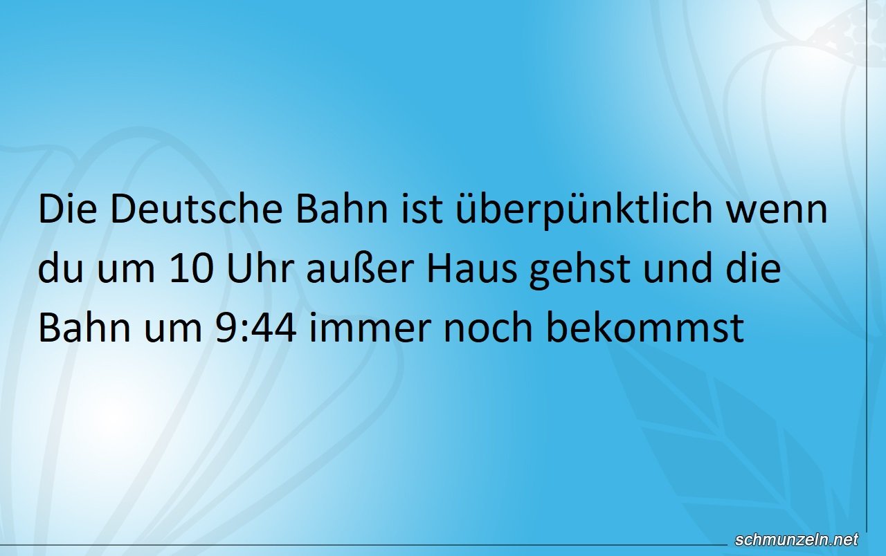 puenktliche bahn