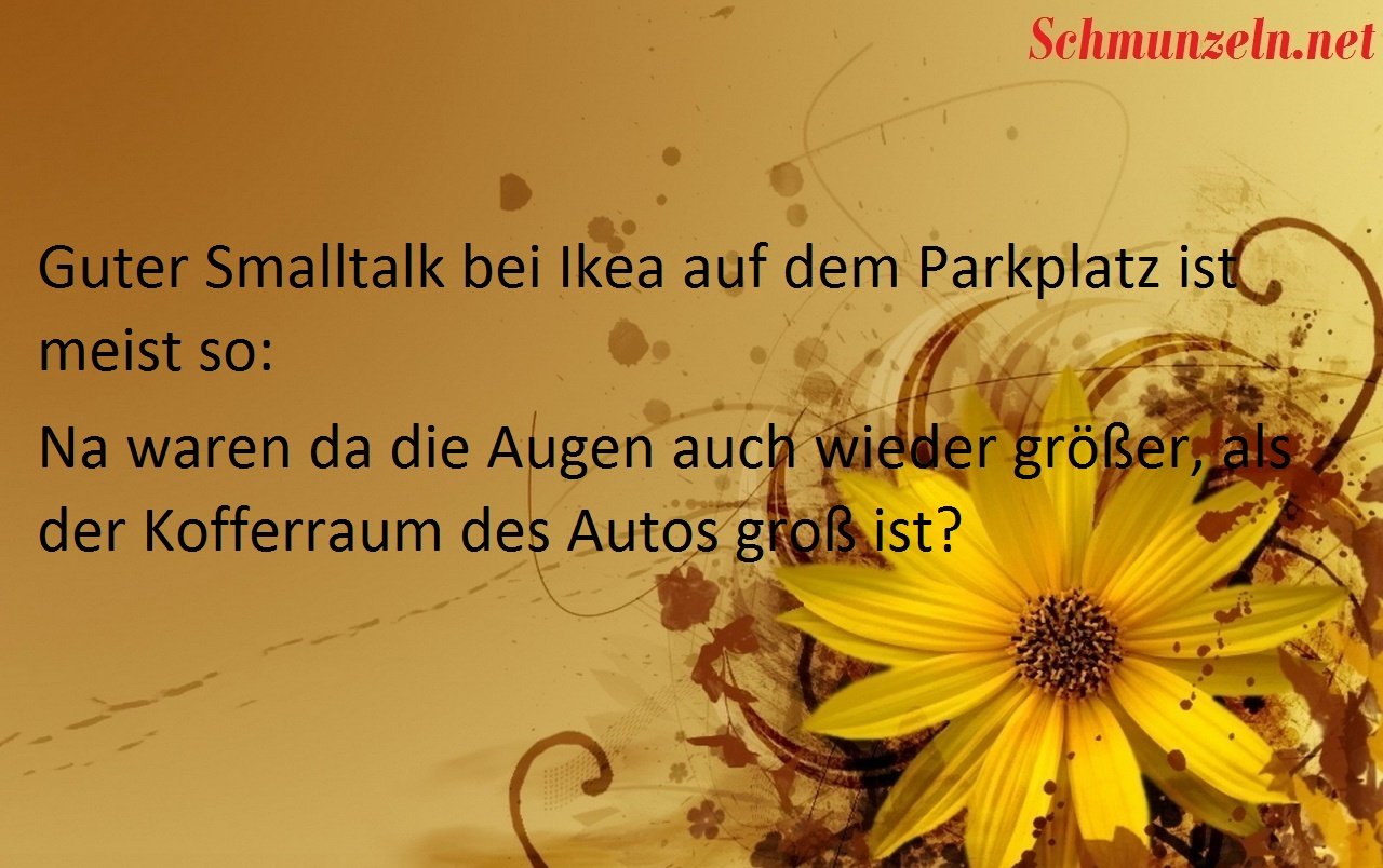 Gespräche bei Ikea auf dem Parkplatz smalltalk
