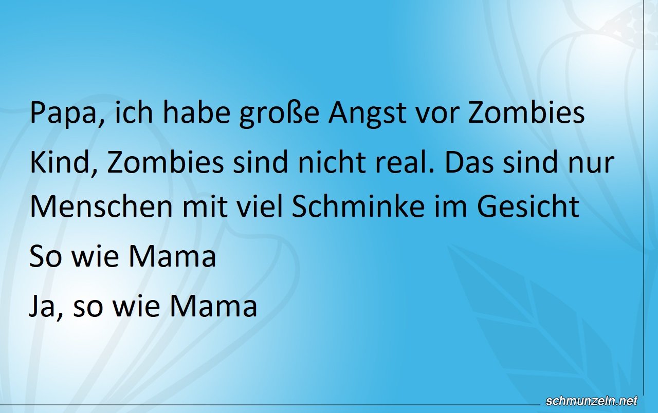 Zombies mit Schminke im Gesicht wie Mama zombie Mama