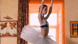Ballerina Does One Minute Long Spin While Standing On Toes Of One Foot ballerina does one minute long s