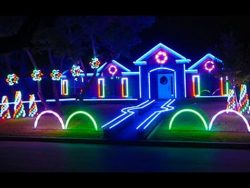 dubstep christmas light show