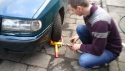 eine parkkralle ganz schnell sel