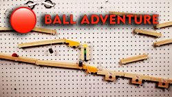 eine rote kugel faehrt durch ein