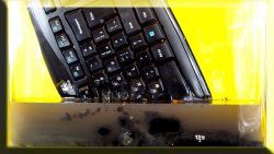 Eine Tastatur in einem 70stündigen Aceton Bad eine tastatur in einem 70stuendi