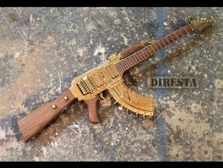 gitarre im maschinengewehr style
