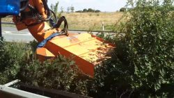 hecken schneiden auf der autobah