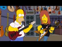 homer simpson spielt rock gitarr