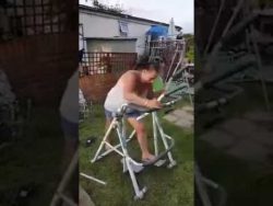 meine oma beim sport