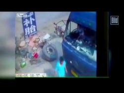 Truck Reifen explodiert truck reifen