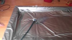 wasserbett auf die strasse entle