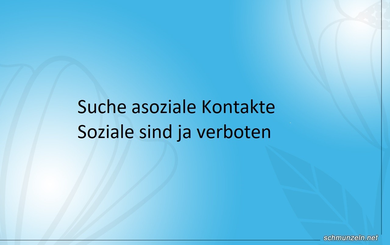 Soziale Kontakte gesucht sozial asozial kontakt