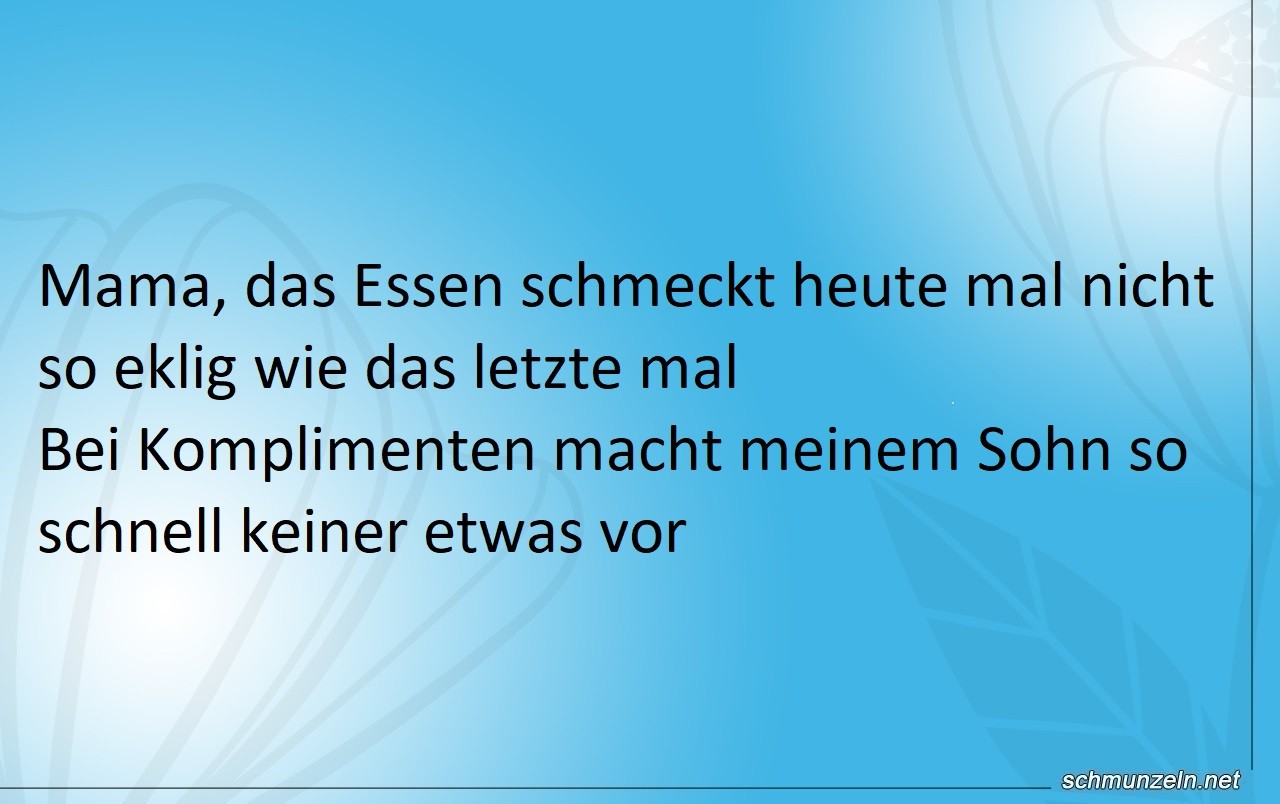 sohn essen kompliment