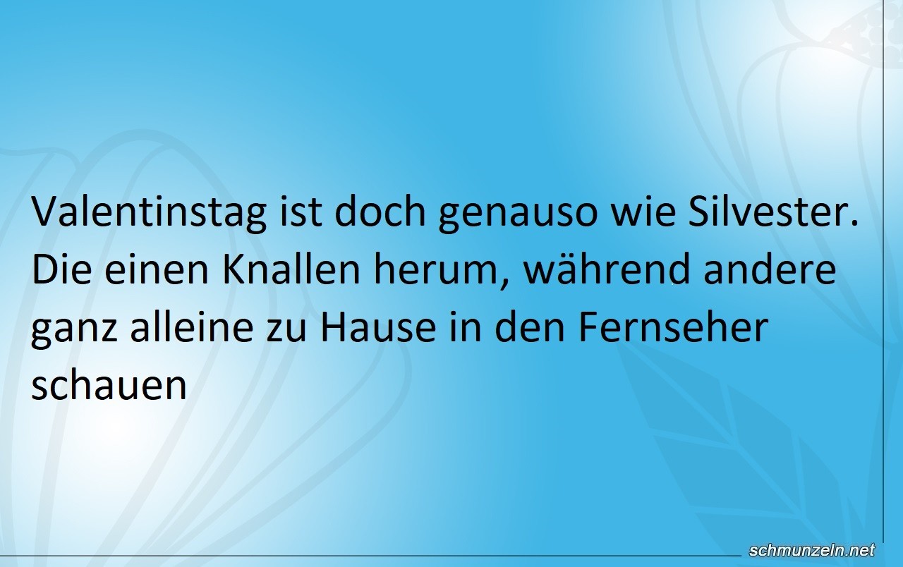 Valentinstag ist doch wie Silvester valentinstag silveter