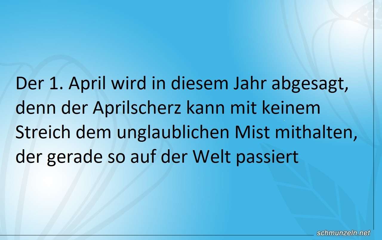 aprilscherz absage