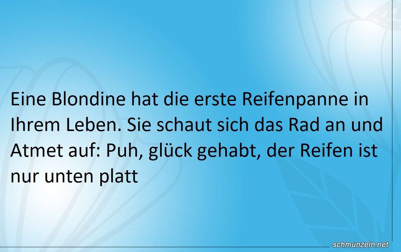 Blondine mit der ersten Reifenpanne blondine reifenpanne