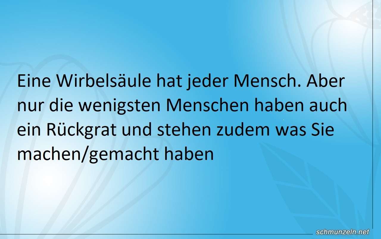rueckgrat haben
