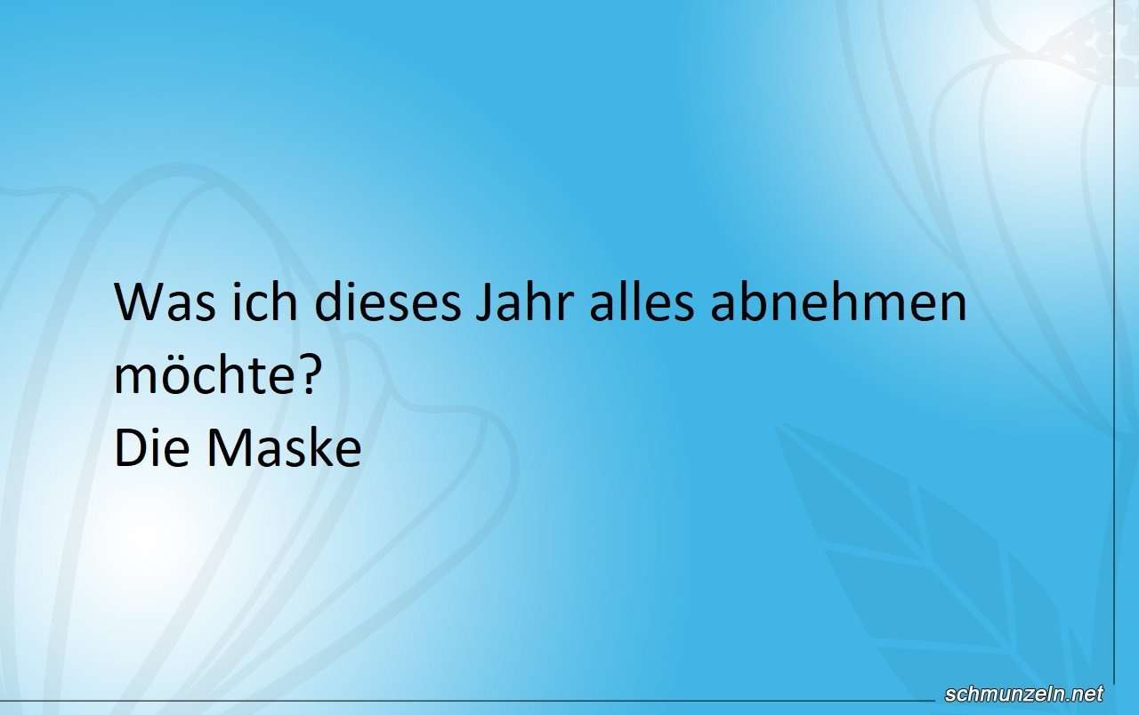 maske abnehmen