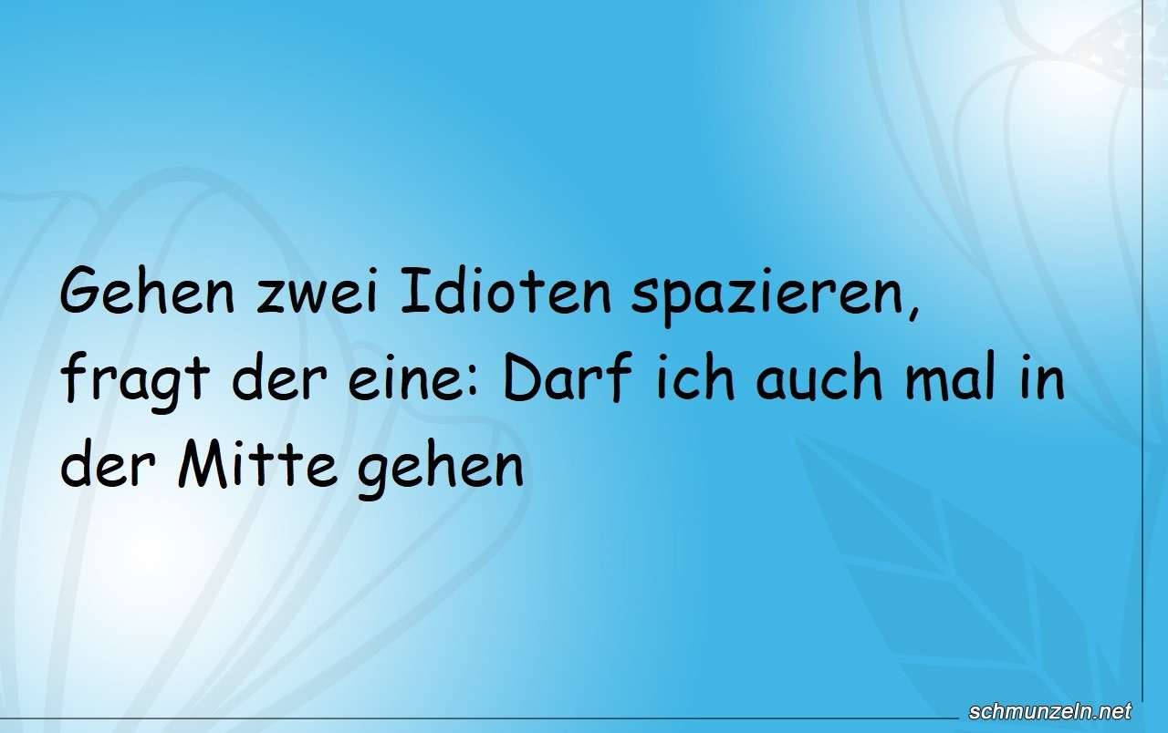 idioten spazieren