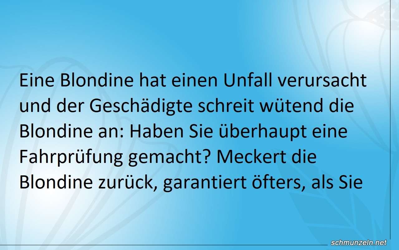 Wenn eine Blondine die Fahrprüfung macht blondine fahrpruefungen