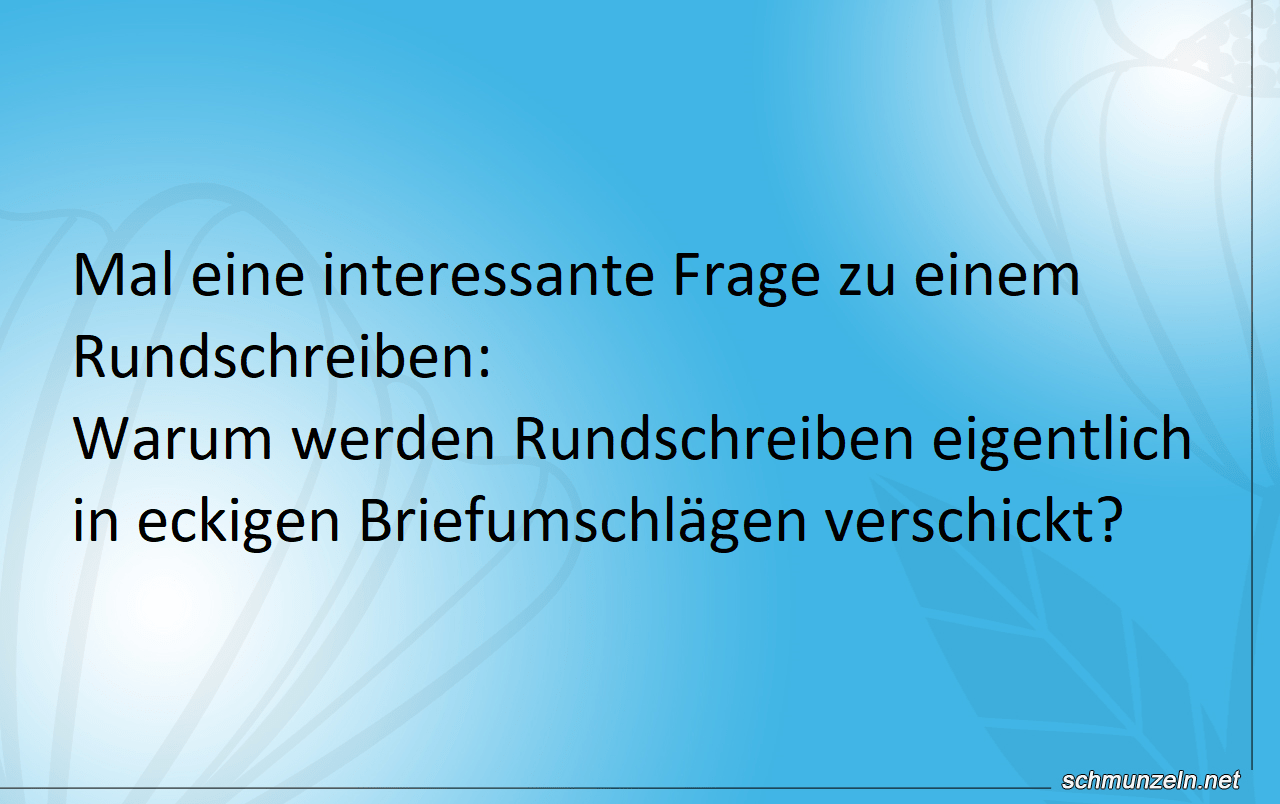 rund schreiben