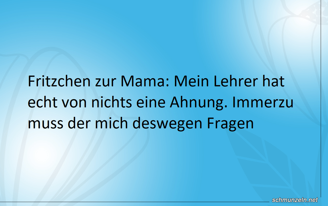 unwissender lehrer