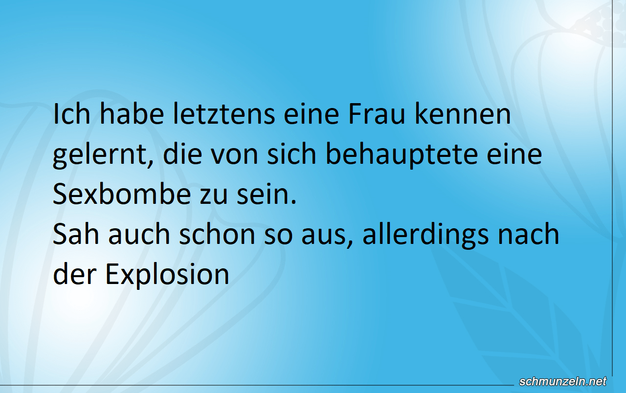 Die schon explodierte Sexbombe sexbombe