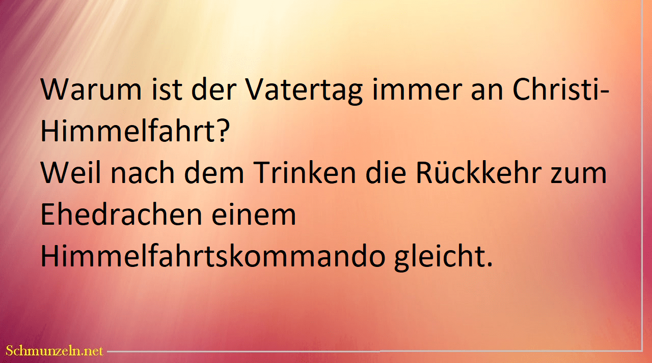 himmelfahrt vatertag