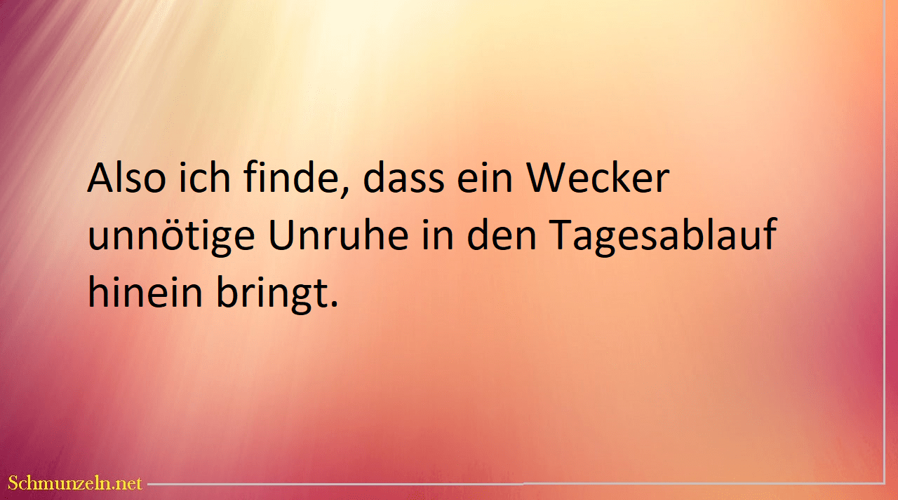 wecker unruhe