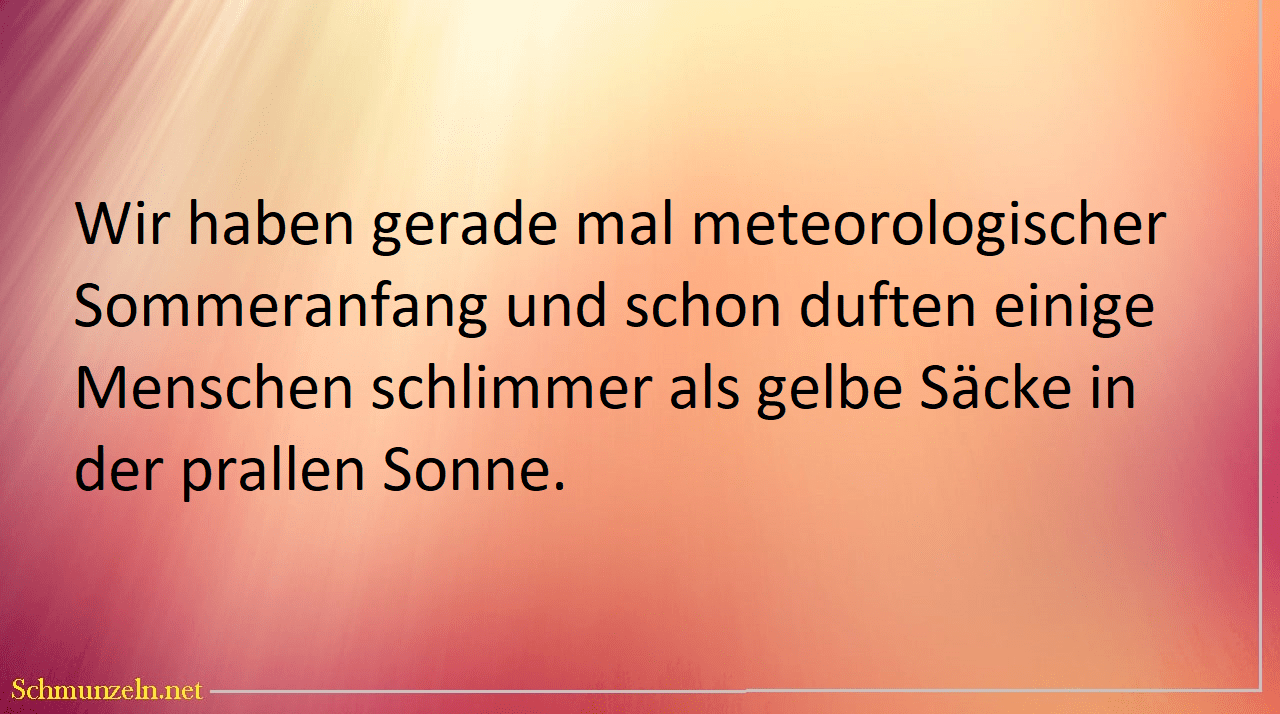 sonne geruch