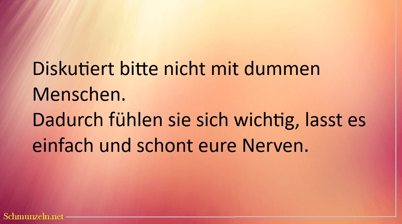 dumm diskutieren