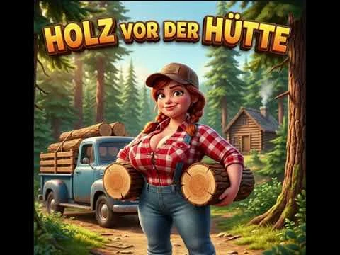 Sie hat viel Holz vor der Hütte holz-huette